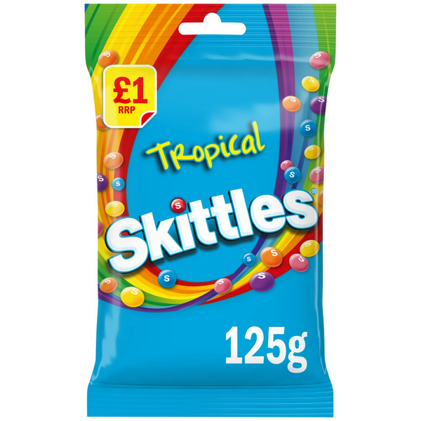 Skittles Tropical Peg Bag 125g